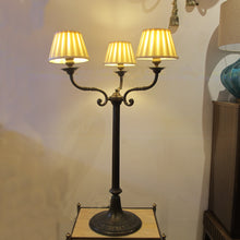 Load image into Gallery viewer, Pair of Large Three Arms Solid Bronze Table Lamps circa 1900, French