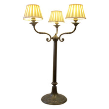 Load image into Gallery viewer, Pair of Large Three Arms Solid Bronze Table Lamps circa 1900, French
