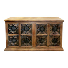 Load image into Gallery viewer, 1960s Spanish Sideboard with Geometric Carved Doors