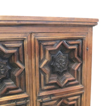 Load image into Gallery viewer, 1960s Spanish Sideboard with Geometric Carved Doors