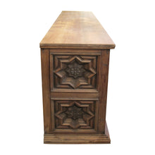 Load image into Gallery viewer, 1960s Spanish Sideboard with Geometric Carved Doors