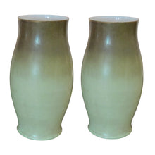 Load image into Gallery viewer, Pair of 1930s French Art Deco Hand-Painted Glass Vases with Irises