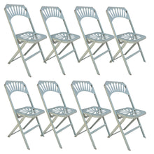 Load image into Gallery viewer, Set of Eight French Metal Folding Garden Chairs, 1950s
