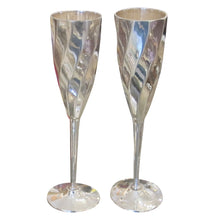 Load image into Gallery viewer, Set of 12 Silver-Plated Champagne Flutes with Tray, Stamped Saint Hilaire – French, 1970s