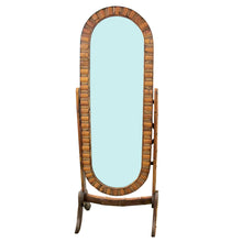 Load image into Gallery viewer, Mid-Century French Bamboo Cheval Mirror, 1960s