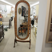 Load image into Gallery viewer, Mid-Century French Bamboo Cheval Mirror, 1960s