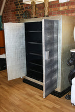 Load image into Gallery viewer, Tall 1940s Galuchat and Silver leaf cabinet