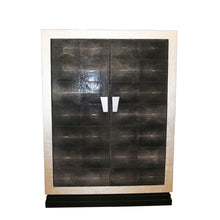 Load image into Gallery viewer, Tall 1940s Galuchat and Silver leaf cabinet