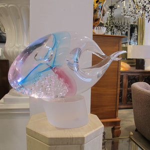 Large Vintage Italian Murano Glass Fish Sculpture, 1960s