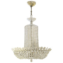 Load image into Gallery viewer, Austrian Art Deco Crystal Basket Chandelier with Faceted Beads, 1930s