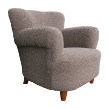 Load image into Gallery viewer, Pair of 1950s Swedish armchairs in Taupe Bouclé Fabric
