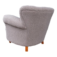 Load image into Gallery viewer, Pair of 1950s Swedish armchairs in Taupe Bouclé Fabric
