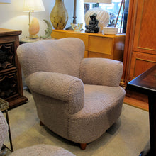 Load image into Gallery viewer, Pair of 1950s Swedish armchairs in Taupe Bouclé Fabric
