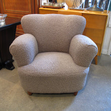 Load image into Gallery viewer, Pair of 1950s Swedish armchairs in Taupe Bouclé Fabric
