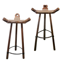 Load image into Gallery viewer, Set of 6 Sculptural Barstools by Sergio Rodrigues in Brazilian Hardwood