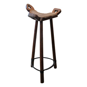 Set of 6 Sculptural Barstools by Sergio Rodrigues in Brazilian Hardwood