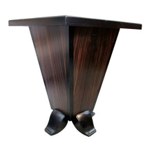 Load image into Gallery viewer, French Art Deco Walnut Veneer Side Table with Inverted Pyramid Base
