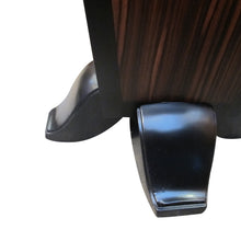 Load image into Gallery viewer, French Art Deco Walnut Veneer Side Table with Inverted Pyramid Base
