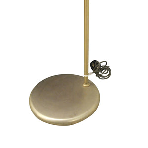 Pair of 1970s Swedish Brass Floor Lamps with Adjustable Swivel Arms