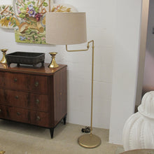 Load image into Gallery viewer, Pair of 1970s Swedish Brass Floor Lamps with Adjustable Swivel Arms

