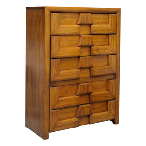 1960s Lane Oak Tallboy Chest of Drawers – Mid-Century Modern, American