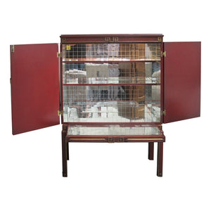 1950s Swedish-made Chinoiserie Drinks Cabinet with Carved Panels