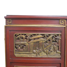 Load image into Gallery viewer, 1950s Swedish-made Chinoiserie Drinks Cabinet with Carved Panels
