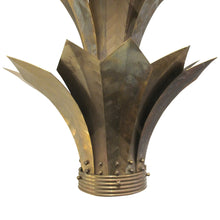 Load image into Gallery viewer, - Pair of Large French Mid-Century Brass Wall Sconces with Stylised Leaf Design, 1950s