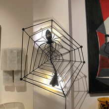 Load image into Gallery viewer, Mid-Century French Wrought Iron Spider Web Wall Light, circa 1950