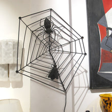 Load image into Gallery viewer, Mid-Century French Wrought Iron Spider Web Wall Light, circa 1950
