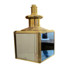 Load image into Gallery viewer, Pair of 1950s Italian Brass and Glass Table Lamps with Mirrored Panels