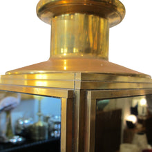 Load image into Gallery viewer, Pair of 1950s Italian Brass and Glass Table Lamps with Mirrored Panels