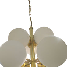 Load image into Gallery viewer, 1970s German Molecular Chandelier with 12 Opal Glass Globes