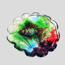 Load image into Gallery viewer, Murano glass bowl with aquarium fusion