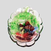 Load image into Gallery viewer, Murano glass bowl with aquarium fusion