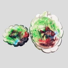 Load image into Gallery viewer, Murano glass bowl with aquarium fusion