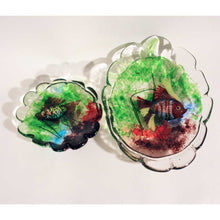 Load image into Gallery viewer, Murano glass bowl with aquarium fusion by Cenedese