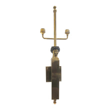 Load image into Gallery viewer, Pair of Mid-Century Spanish Brass Wall Sconces with Sculptural Bust Detail