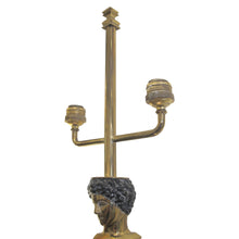 Load image into Gallery viewer, Pair of Mid-Century Spanish Brass Wall Sconces with Sculptural Bust Detail
