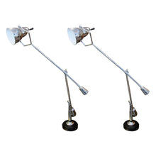 Load image into Gallery viewer, Pair of Italian Re-edition Sculptural Double-Arm Desk Lamps, 1970s