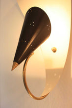 Load image into Gallery viewer, Pair of Riccio wall lights attributed to Gilardi Barzaghi.
