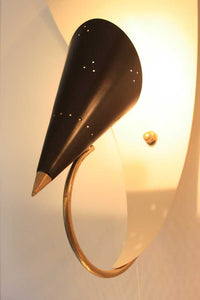 Pair of Riccio wall lights attributed to Gilardi Barzaghi.