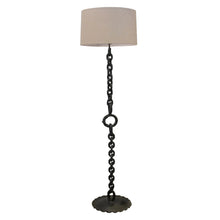 Load image into Gallery viewer, 1950s Belgian Industrial Floor Lamp with Naval Chain Link Base