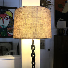 Load image into Gallery viewer, 1950s Belgian Industrial Floor Lamp with Naval Chain Link Base