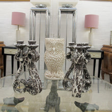 Load image into Gallery viewer, Pair of 1950s Fat Lava Candlesticks by Marius Giuge from Vallauris, French