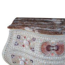 Load image into Gallery viewer, Pair of 1920s Swedish Bombe Chests with Marble Tops and Seashell Embellishment