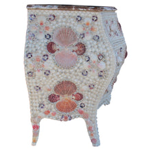 Load image into Gallery viewer, Pair of 1920s Swedish Bombe Chests with Marble Tops and Seashell Embellishment
