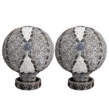 Load image into Gallery viewer, 1960s Elegant Twin Shell Globes with Handcrafted Coastal Art, English