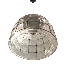 Load image into Gallery viewer, 1960s Glashütte Limburg Pendant Light with Textured Glass Dome, German