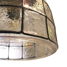 Load image into Gallery viewer, 1960s Glashütte Limburg Pendant Light with Textured Glass Dome, German